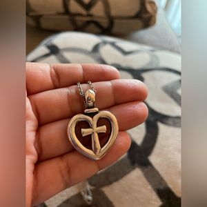 James Avery Heart Cross Pendant